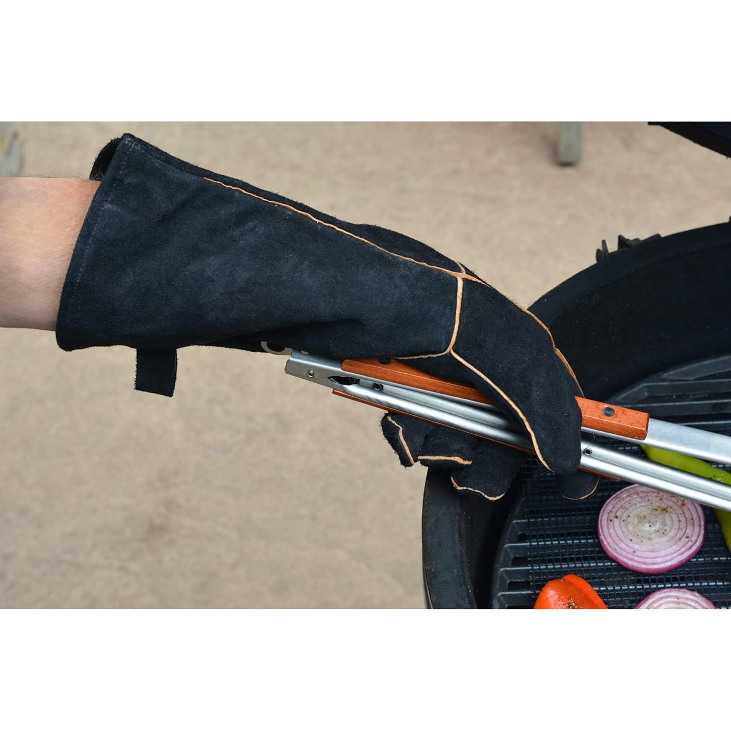 Design Imports Design Imports Leather Oven Glove Set (Set of 2)