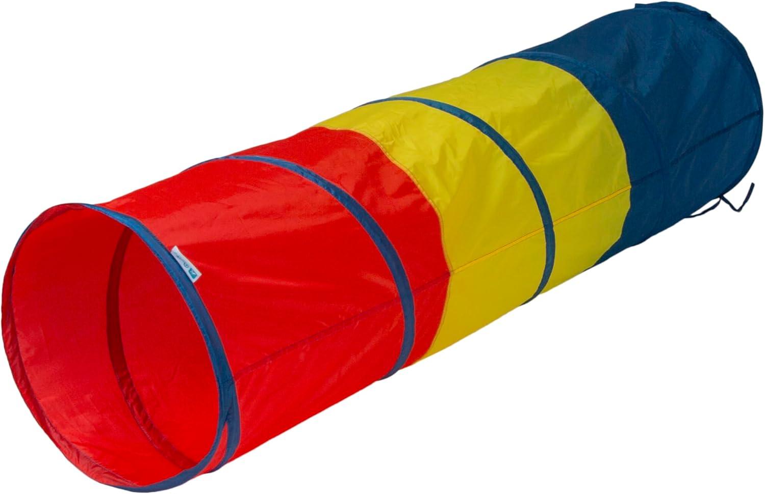 Primary Colors Spring Steel Toddler Play Tunnel