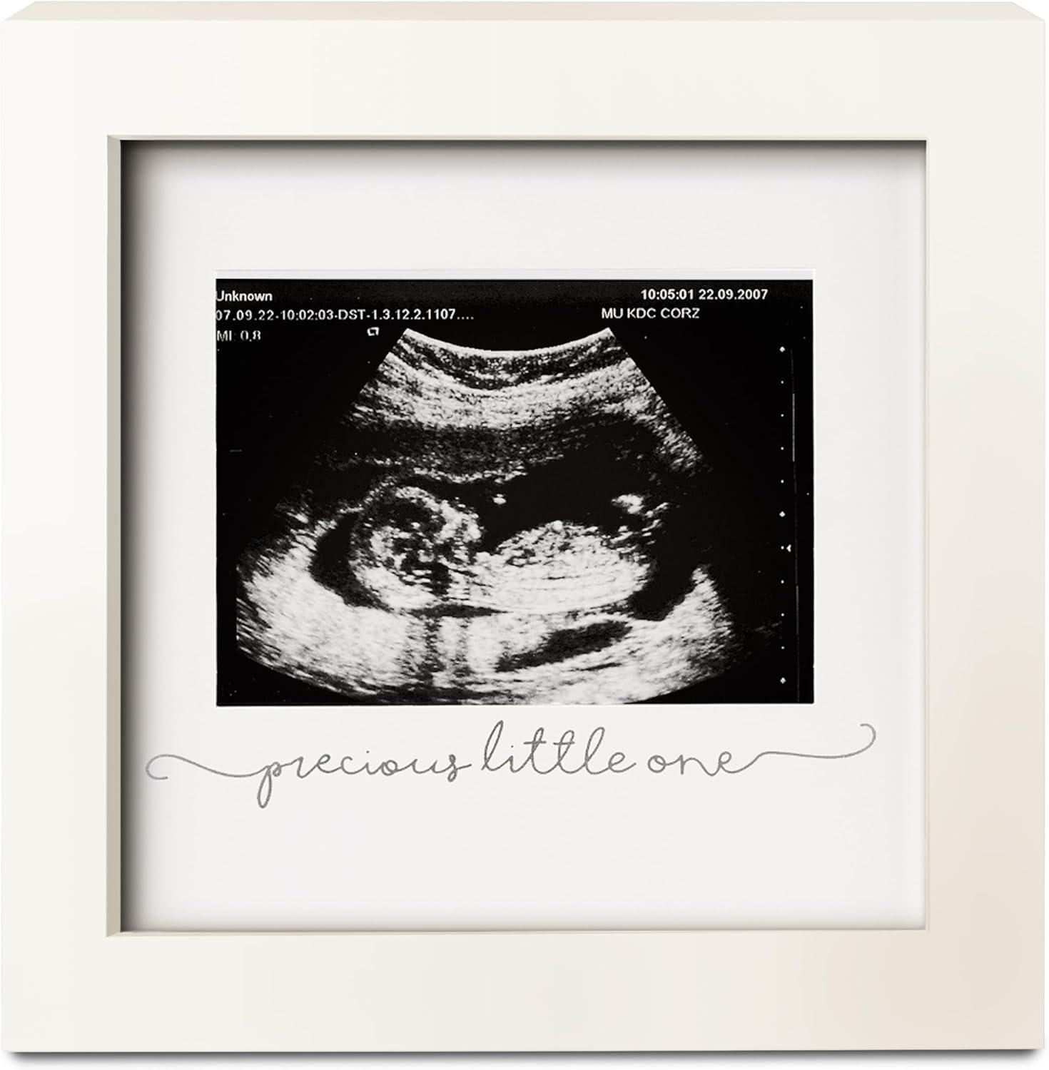 Alpine White Classic Wood Tabletop Sonogram Frame 7x7"