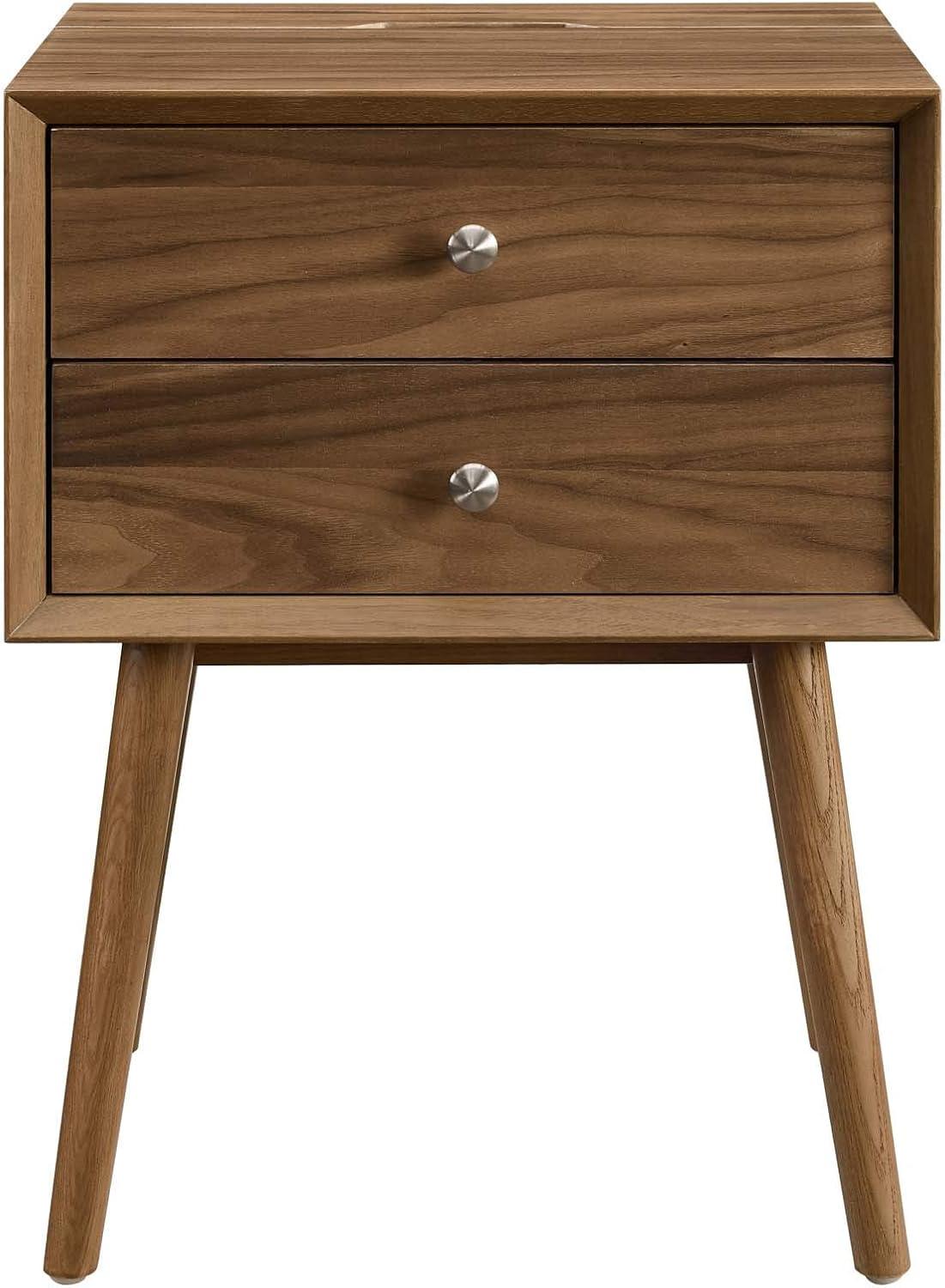 Ember Wood Mid-century Modern Nightstand