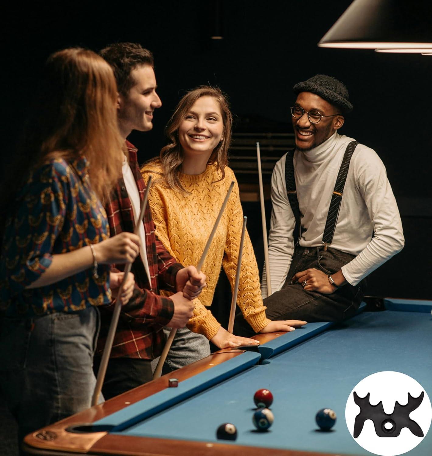 GSE Plastic Slip-On Billiard Cue Bridge Head – Moosehead Design, Universal Fit, Pool Billiard Accessories (2-Pack)