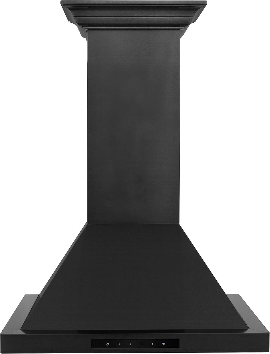 ZLINE 24 in. Convertible Vent Wall Mount Range Hood in Stainless Steel W/ Crown Molding (KBCRN-24)