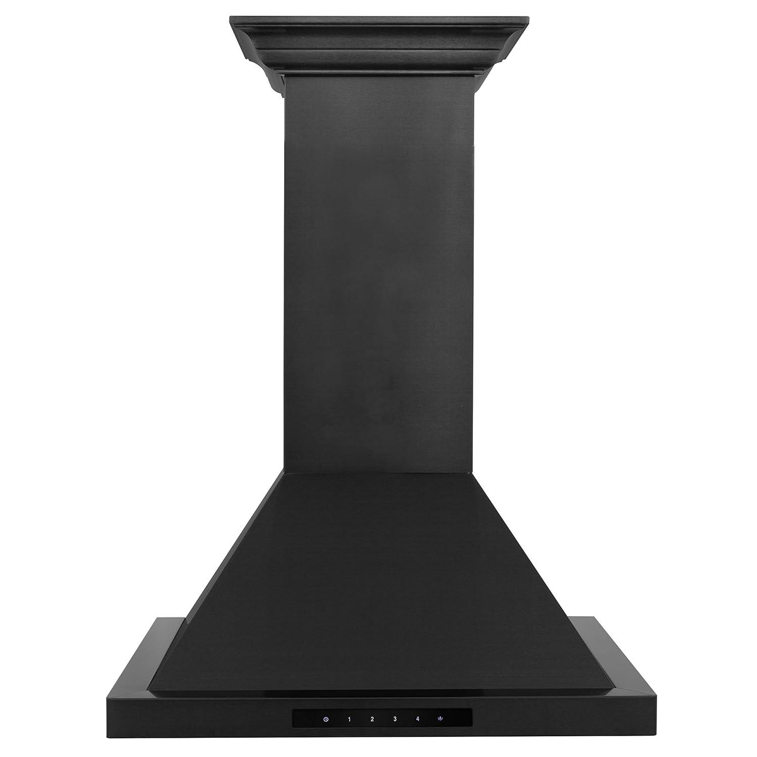 ZLINE 24 in. Convertible Vent Wall Mount Range Hood in Stainless Steel W/ Crown Molding (KBCRN-24)