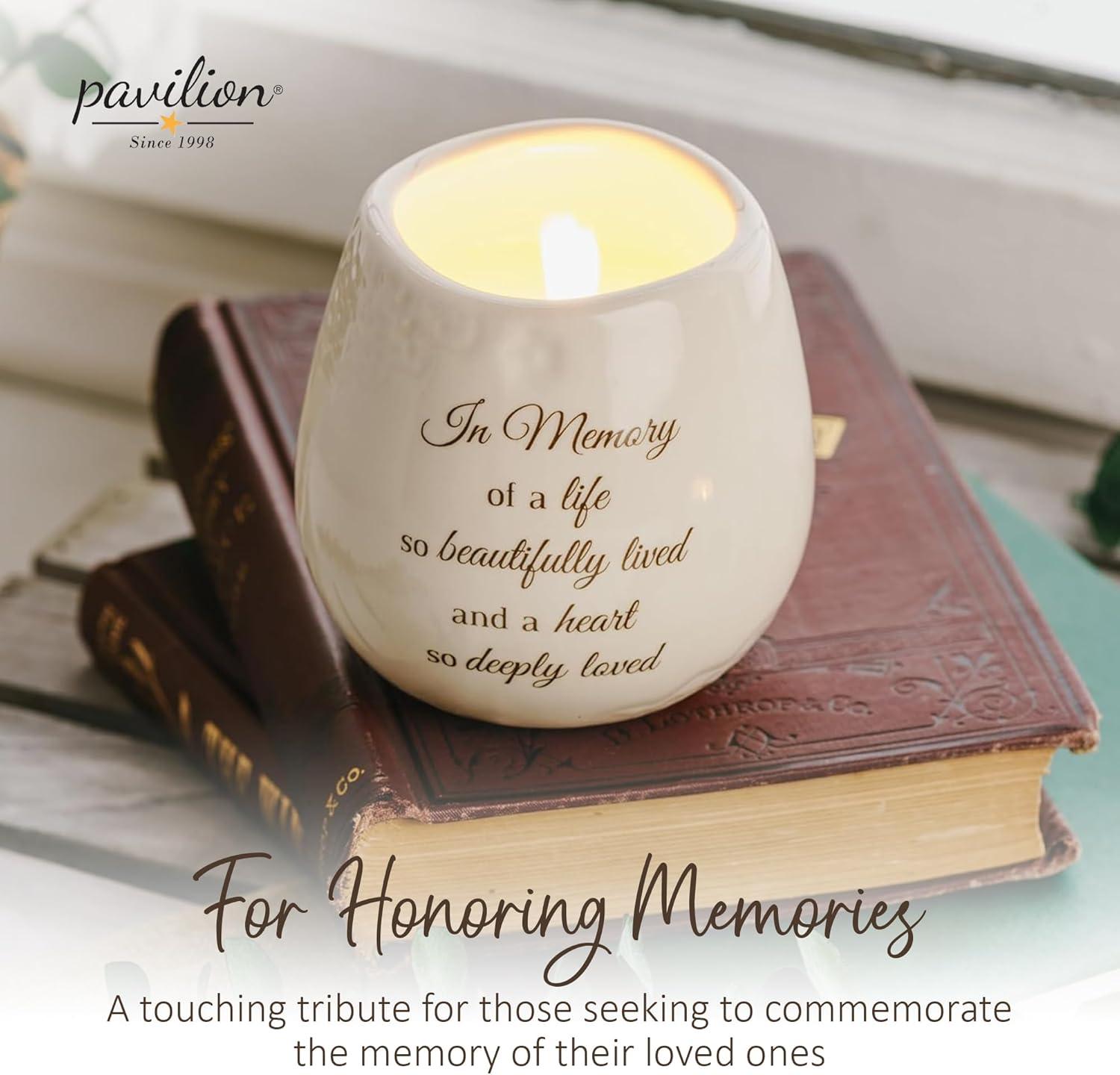 Light Your Way Memorial 19178 Beautifully Lived Ceramic Soy Wax Candle