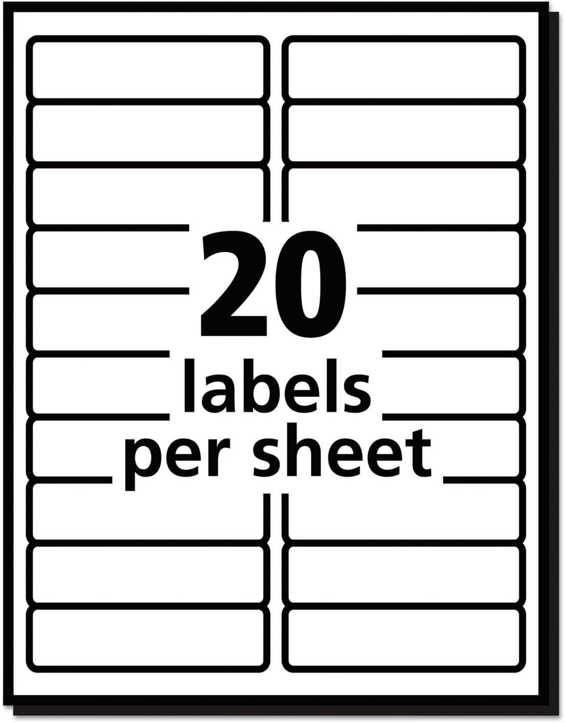 Avery Laser/Inkjet File Folder Labels 2/3" x 3 7/16" White 30/Sheet 779330