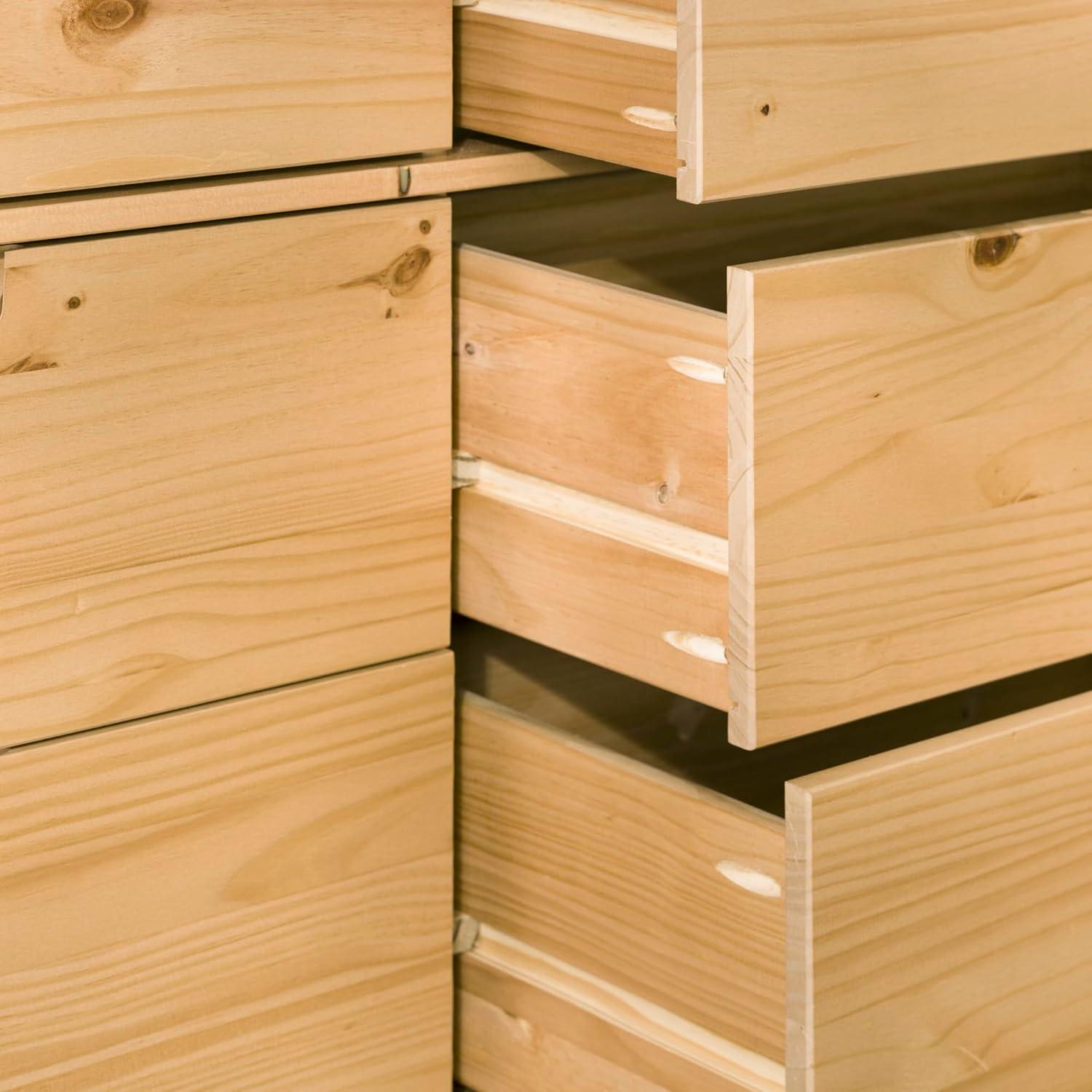 Yarber 6 Drawer Solid Wood Double Dresser