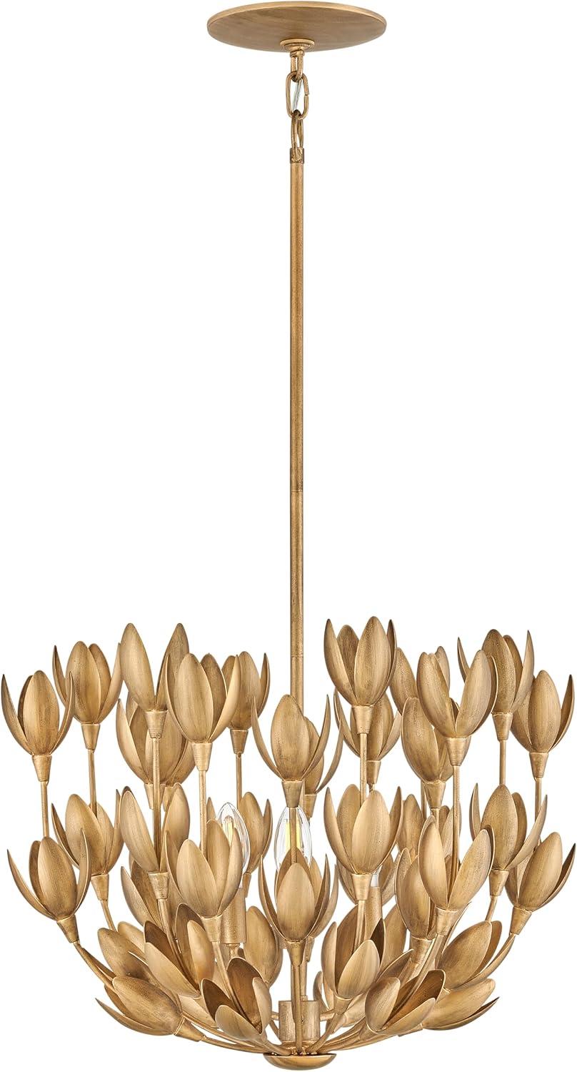 Hinkley Lighting 30011 Flora 3 Light 20" Wide Lisa Mcdennon Candle Style Chandelier - Gold