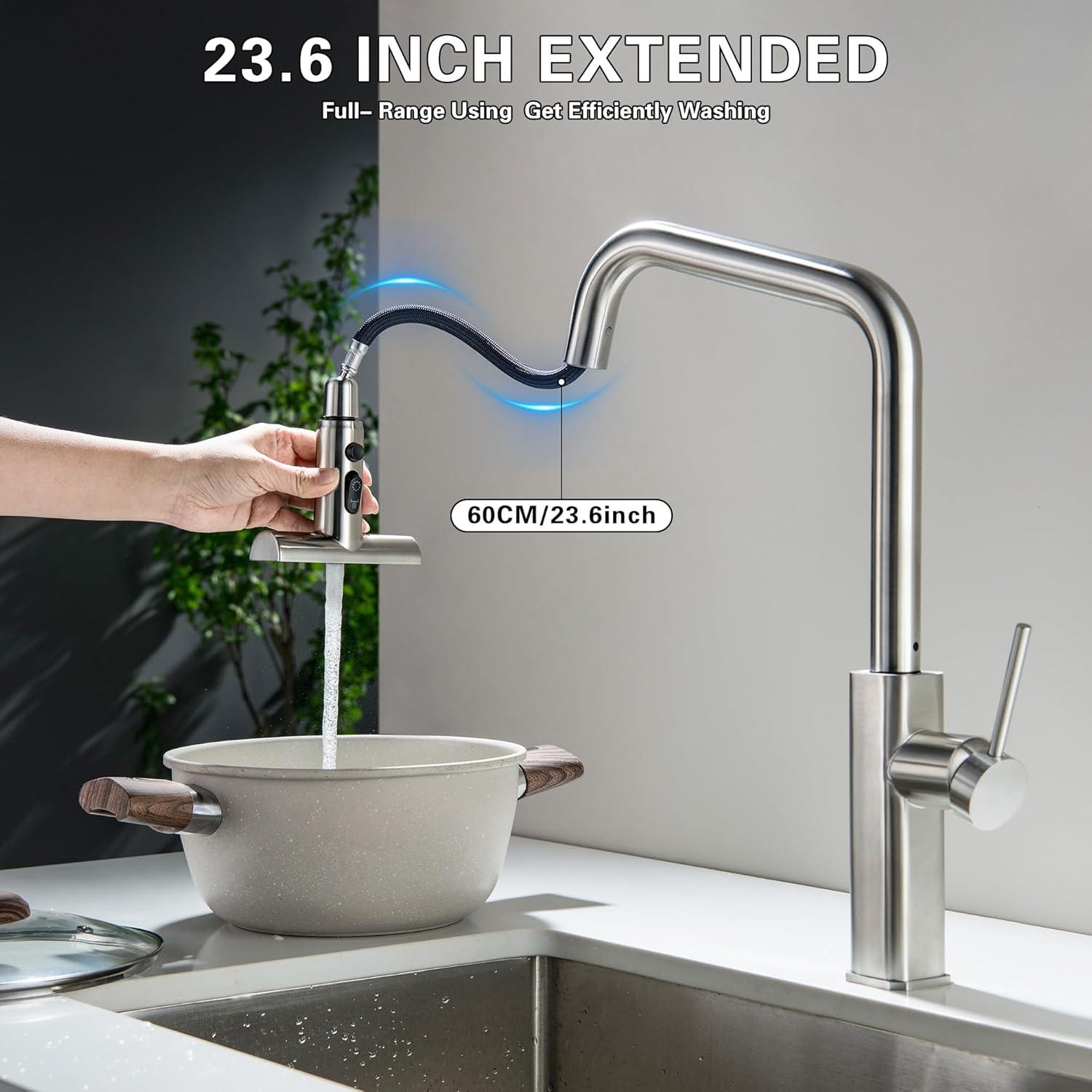 VIBRANTBATH VIBRANTBATH Pull Out Kitchen Faucet 4034-BGK