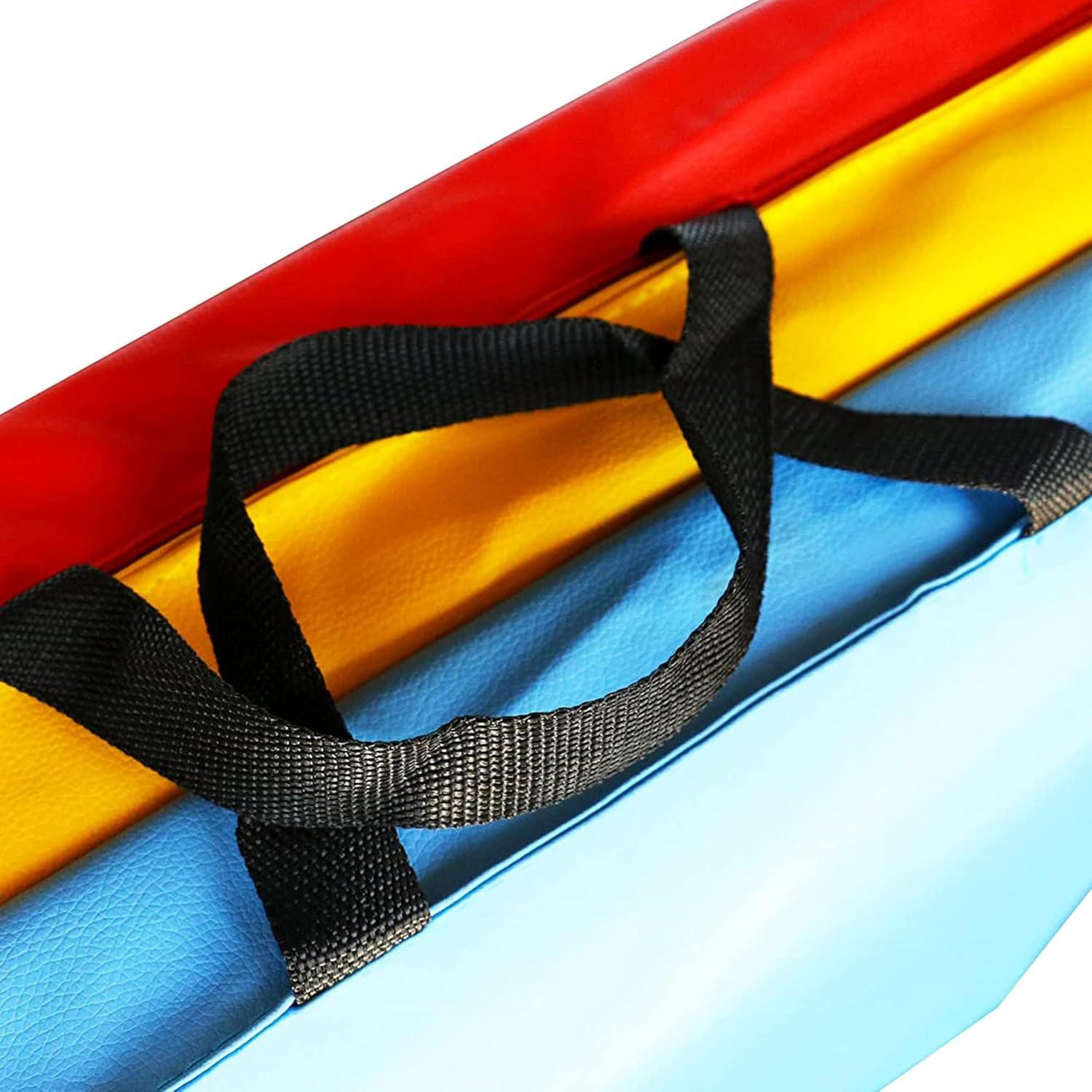 BalanceFrom Fitness Balancefrom Fitness Gogym 6' X 2' X 1.5" Folding 3 Panel Exercise Gym Mat, Blue