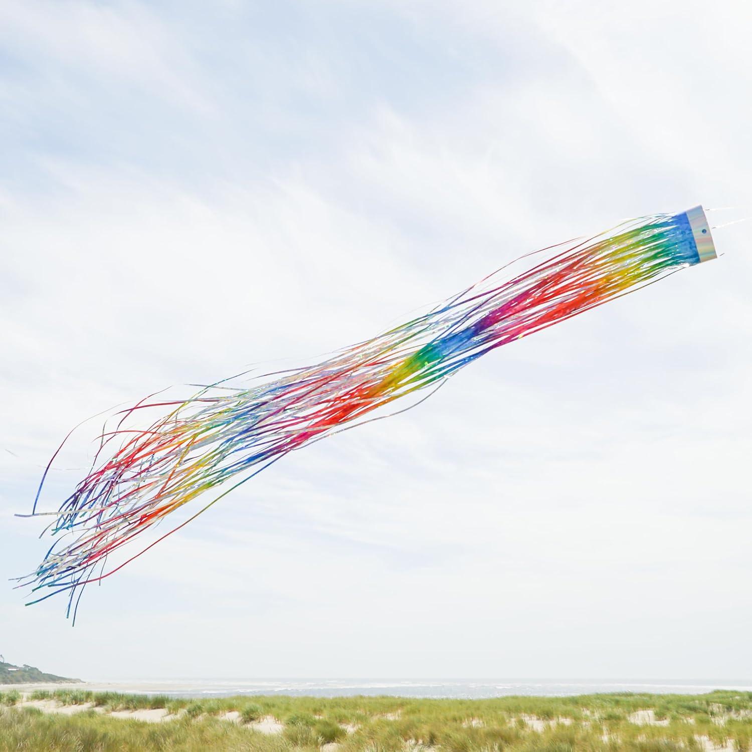 Rainbow Mylar Windsock 51 H x 4 W