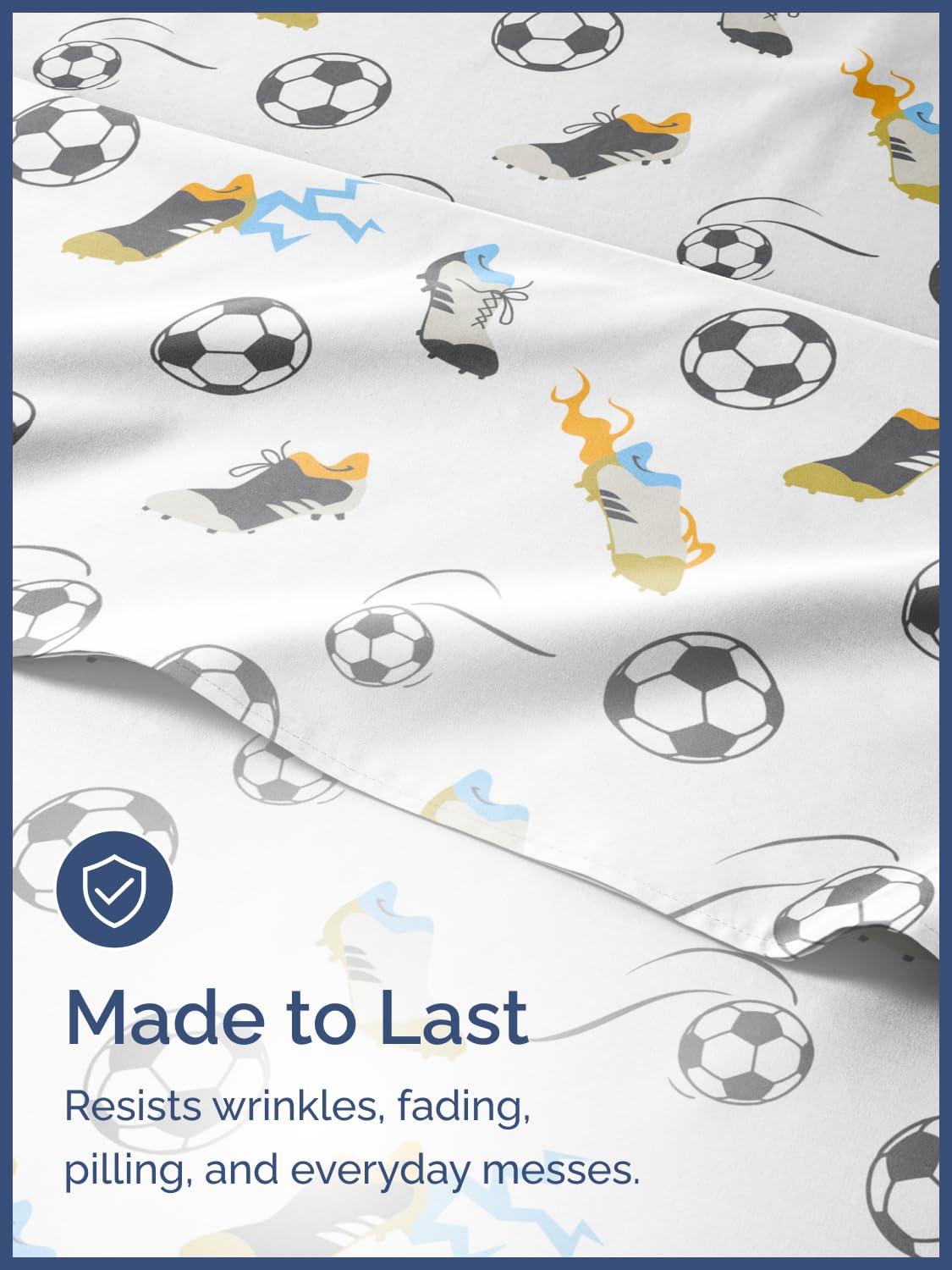 CGK Linens 4 Piece Kids Microfiber Sheet Set - Wrinkle Free - Cute, Cozy, Soft