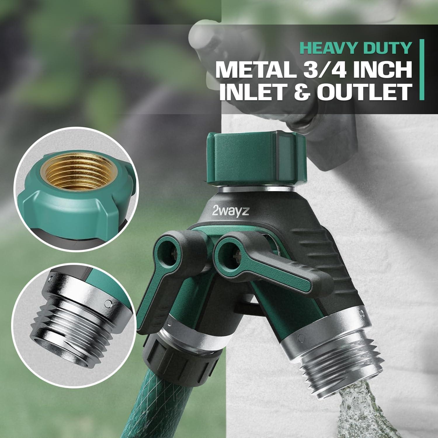 2WAYZ Dual Outlet Water Hose Splitter - 360° Rotation