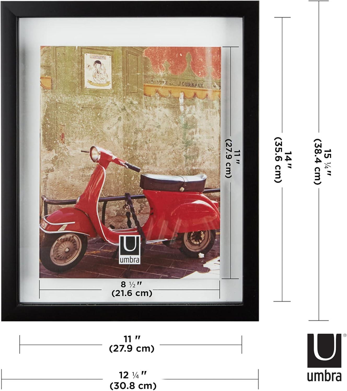 8.5" x 11" Matted to 11" x 14" Document Frame Black - Umbra