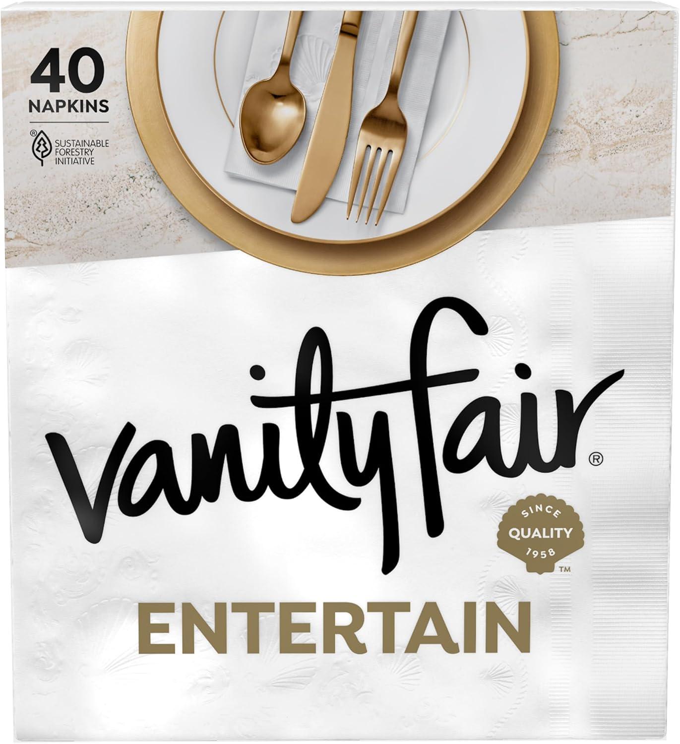 Vanity Fair Entertain 3-Ply Napkins - 40ct