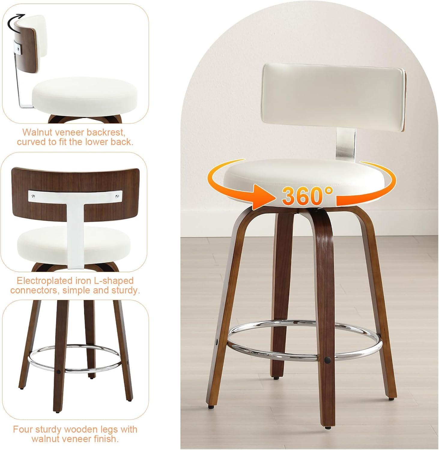 Swivel Upholstered Counter & Bar Stool