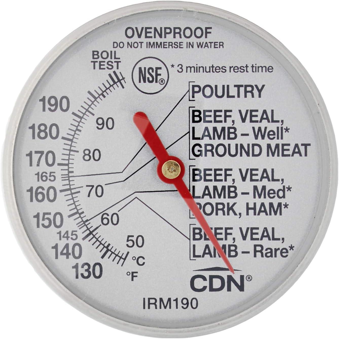 Stainless Steel Digital Meat Thermometer with 1.75" Dial