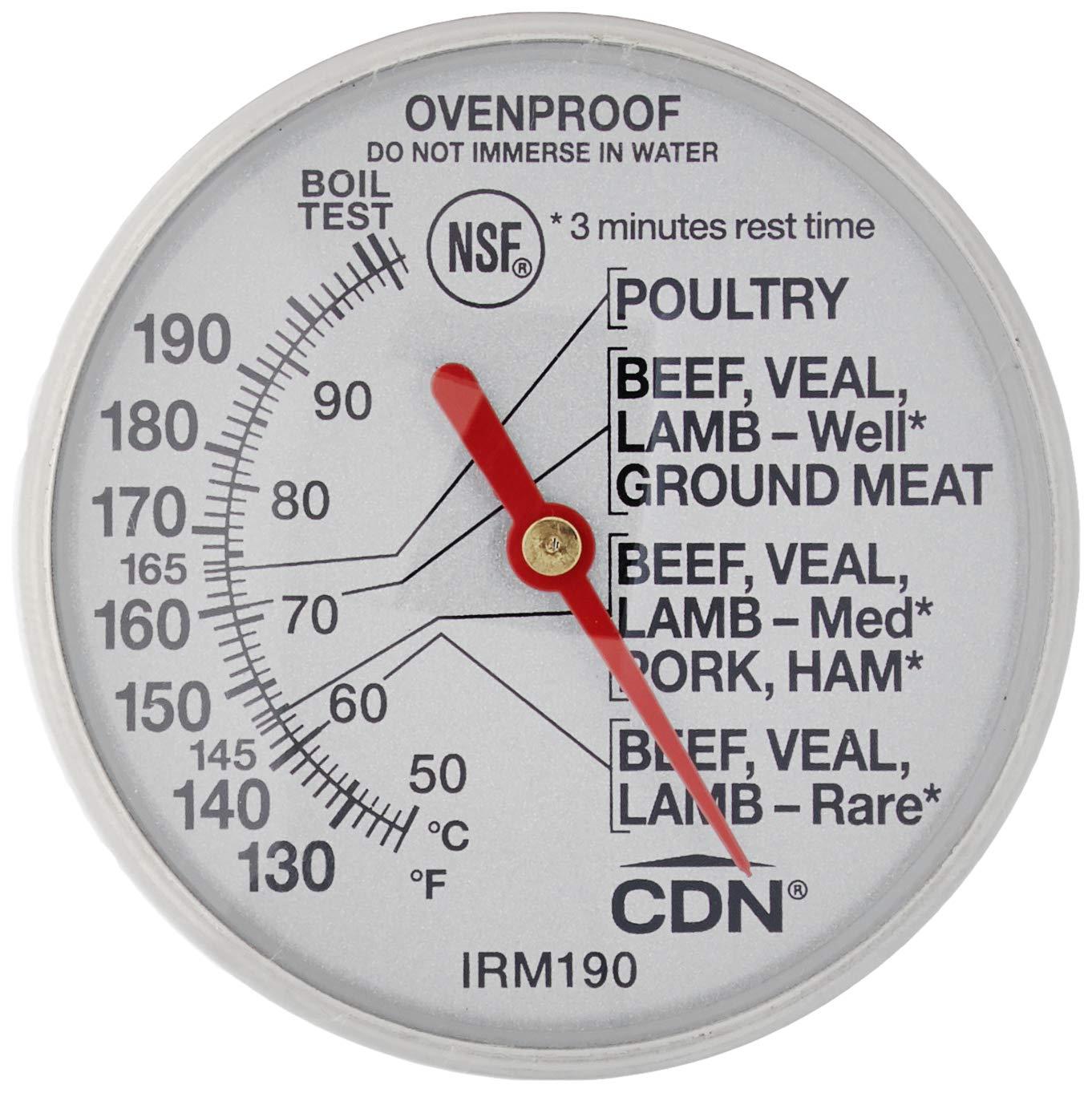 Stainless Steel Digital Meat Thermometer with 1.75" Dial