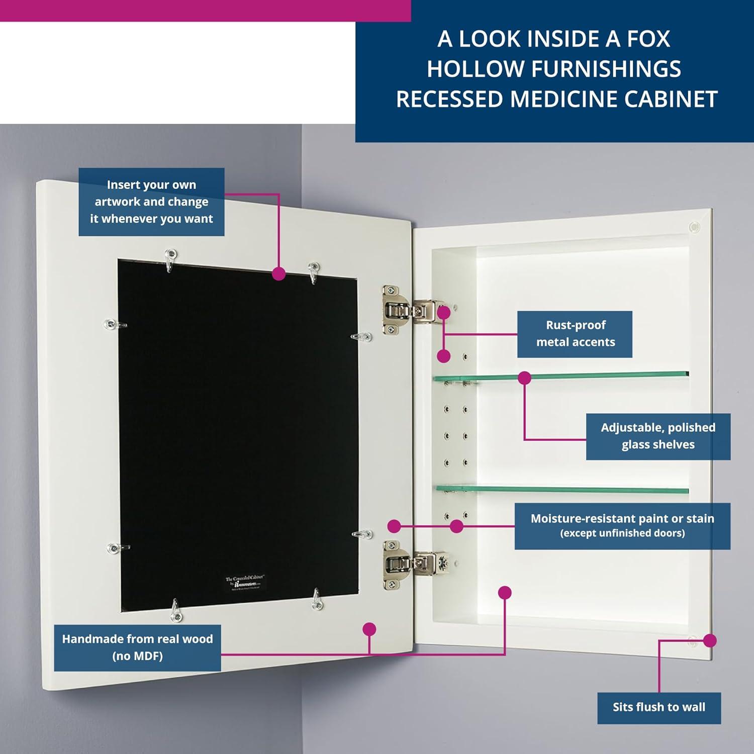 Recessed Mirrored Medicine Cabinet by Fox Hollow Furnishings