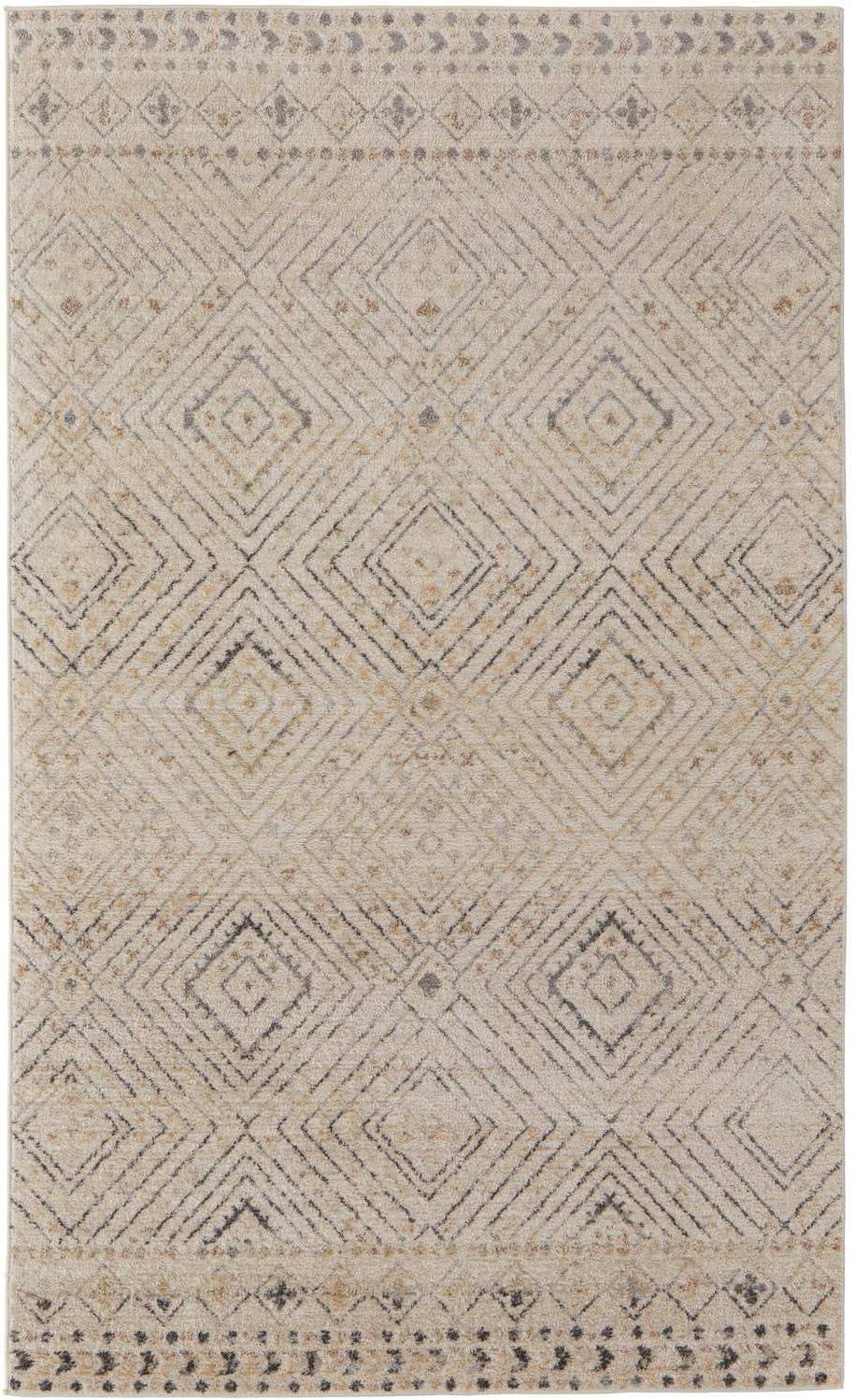 Ivory and Charcoal 8' x 10' Shag Area Rug