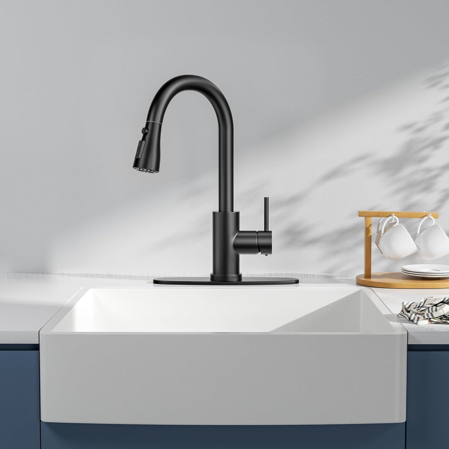 Babevy Pull Down Kitchen Faucet