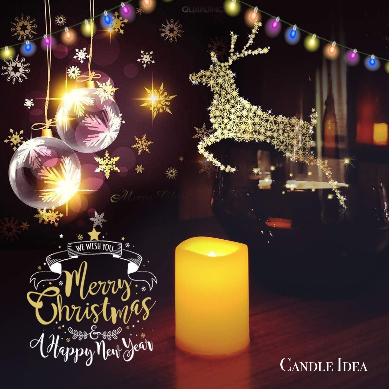 Candle Choice 6 Piece Flameless LED Votive Candles with Remote & Timer - Realistic Flickering Battery-operated Powered Electronic Tealight Candles 1.5”x1.5” Long Lasting Batteries Included 6-Pack