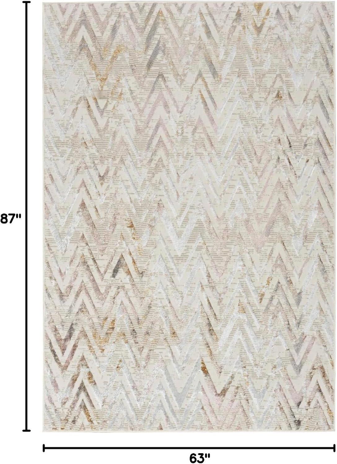 Nourison Glam Contemporary Chevron Indoor Rug