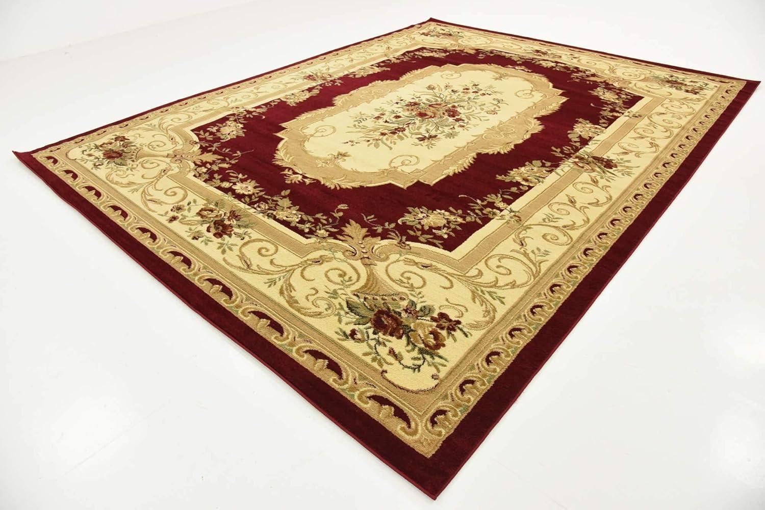 Unique Loom Versailles Collection Area Rug - Henry (9' x 12' Rectangle Red/Brown)