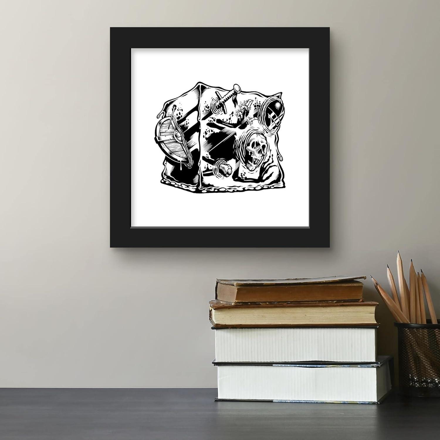 Gallery Pops Dungeons & Dragons - Classic Gelatinous Cube Wall Art, Black Framed Version, 12" x 12"