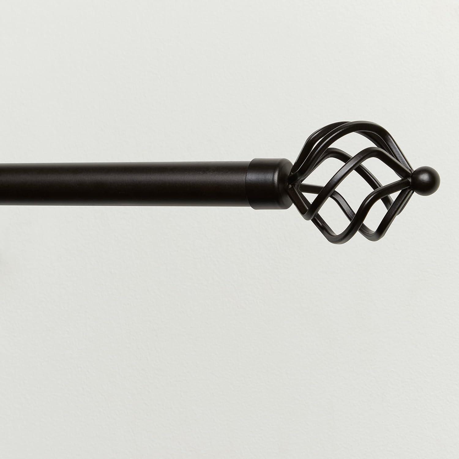 Exclusive Home Exclusive Home Torch Curtain Rod and Coordinating Finial Set, Adjustable