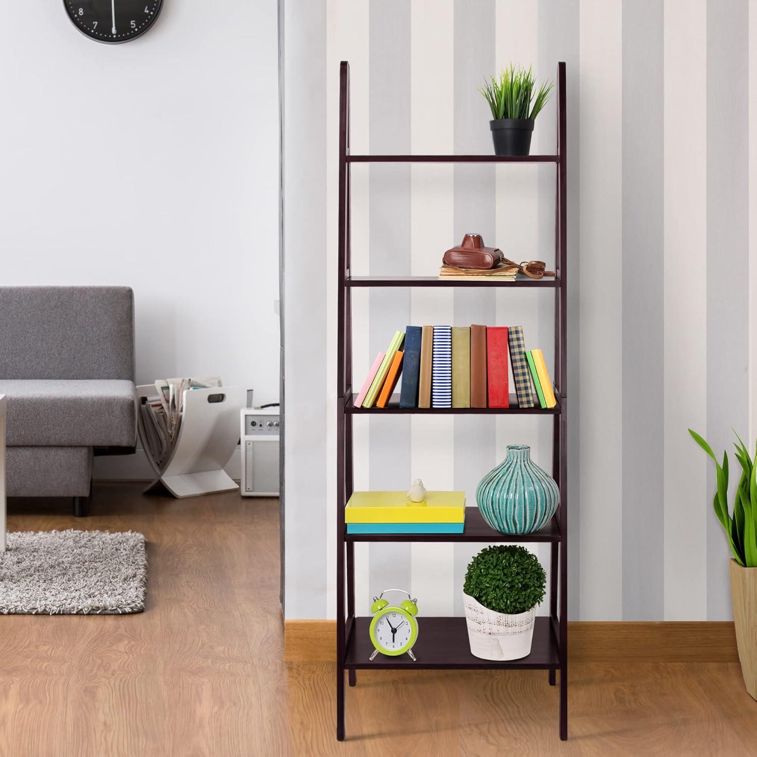 Casual Home 5-Shelf Ladder Bookcase