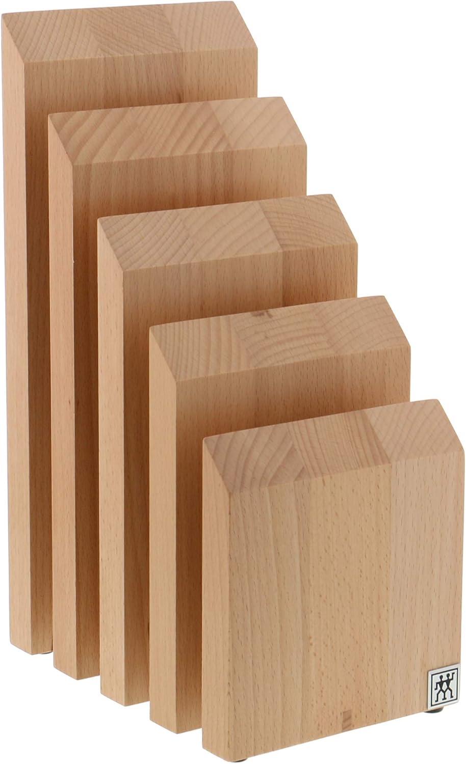 Natural Beechwood 10-Slot Upright Magnetic Knife Block