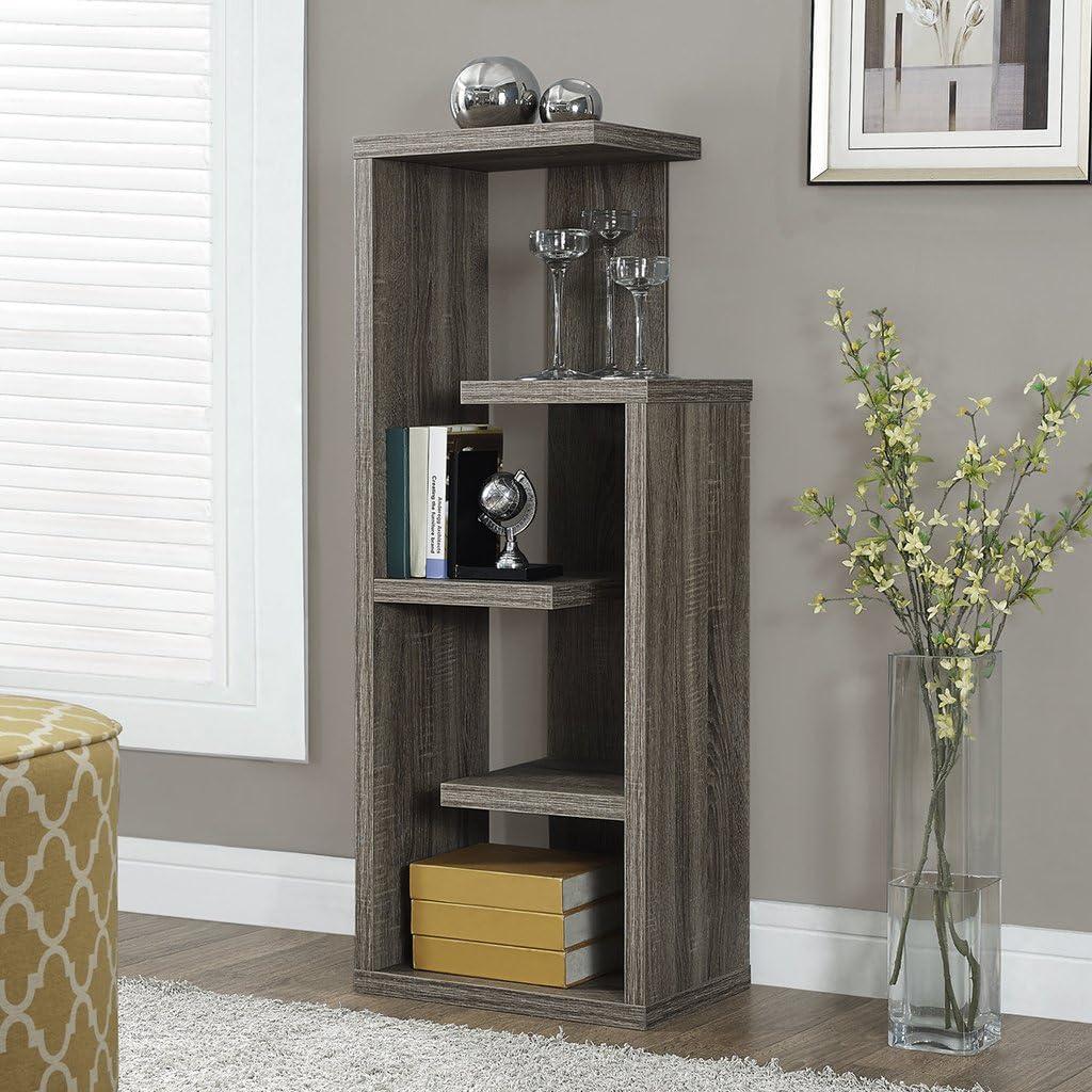 Toto Bookshelf, Bookcase, Etagere, Corner, 5 Tier, 72"H, Office, Bedroom, Laminate, Contemporary