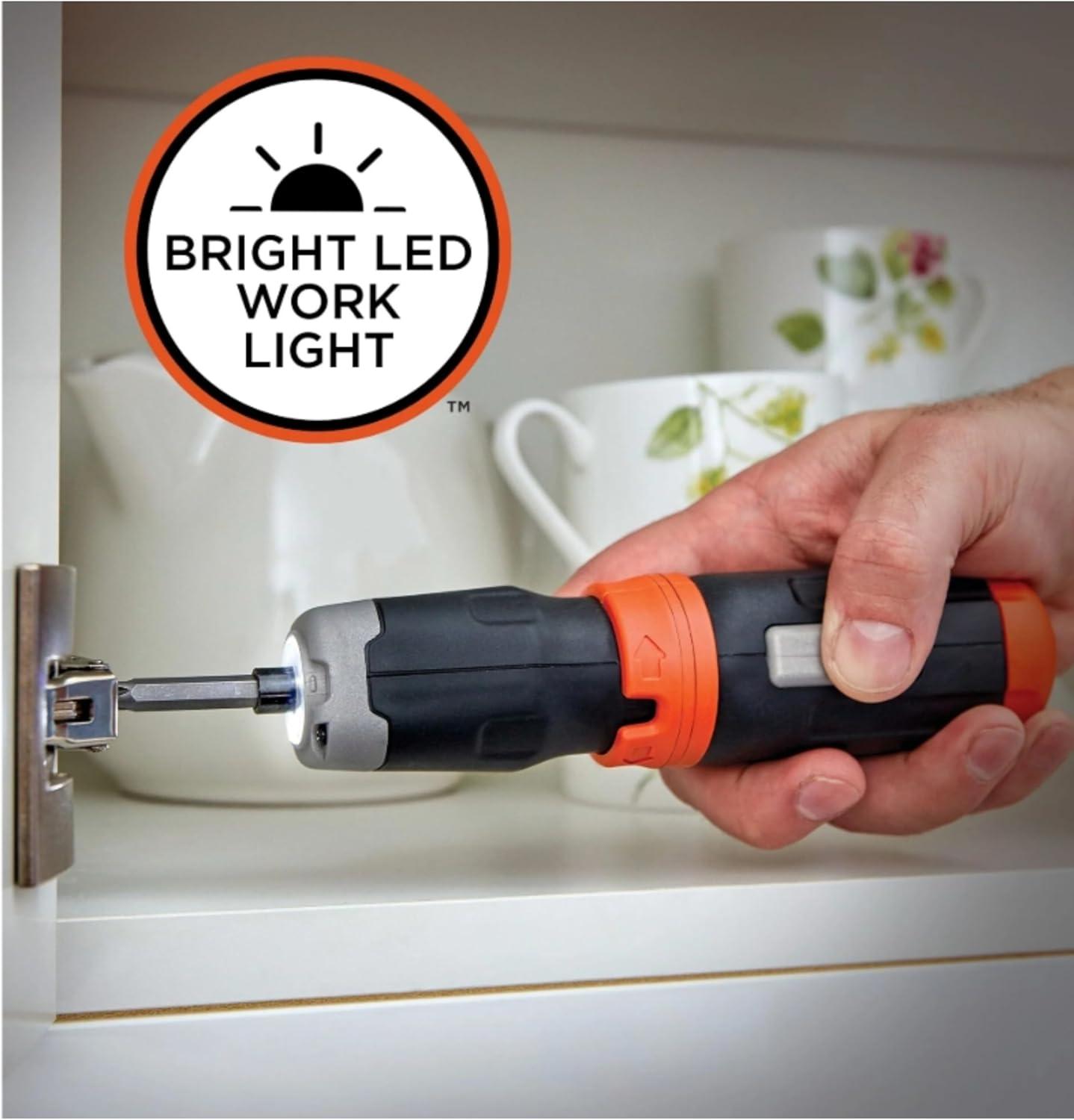 BLACK+DECKER 6V Alkaline Screwdriver, Bcf601Aa