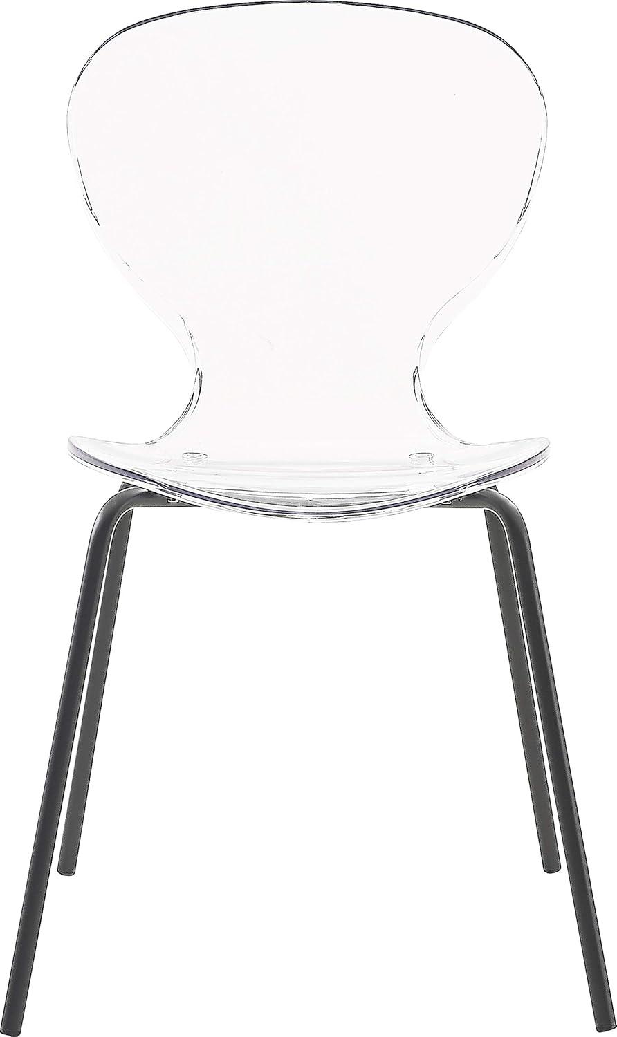 Clarion 32.5" Matte Black Metal Contemporary Side Chair