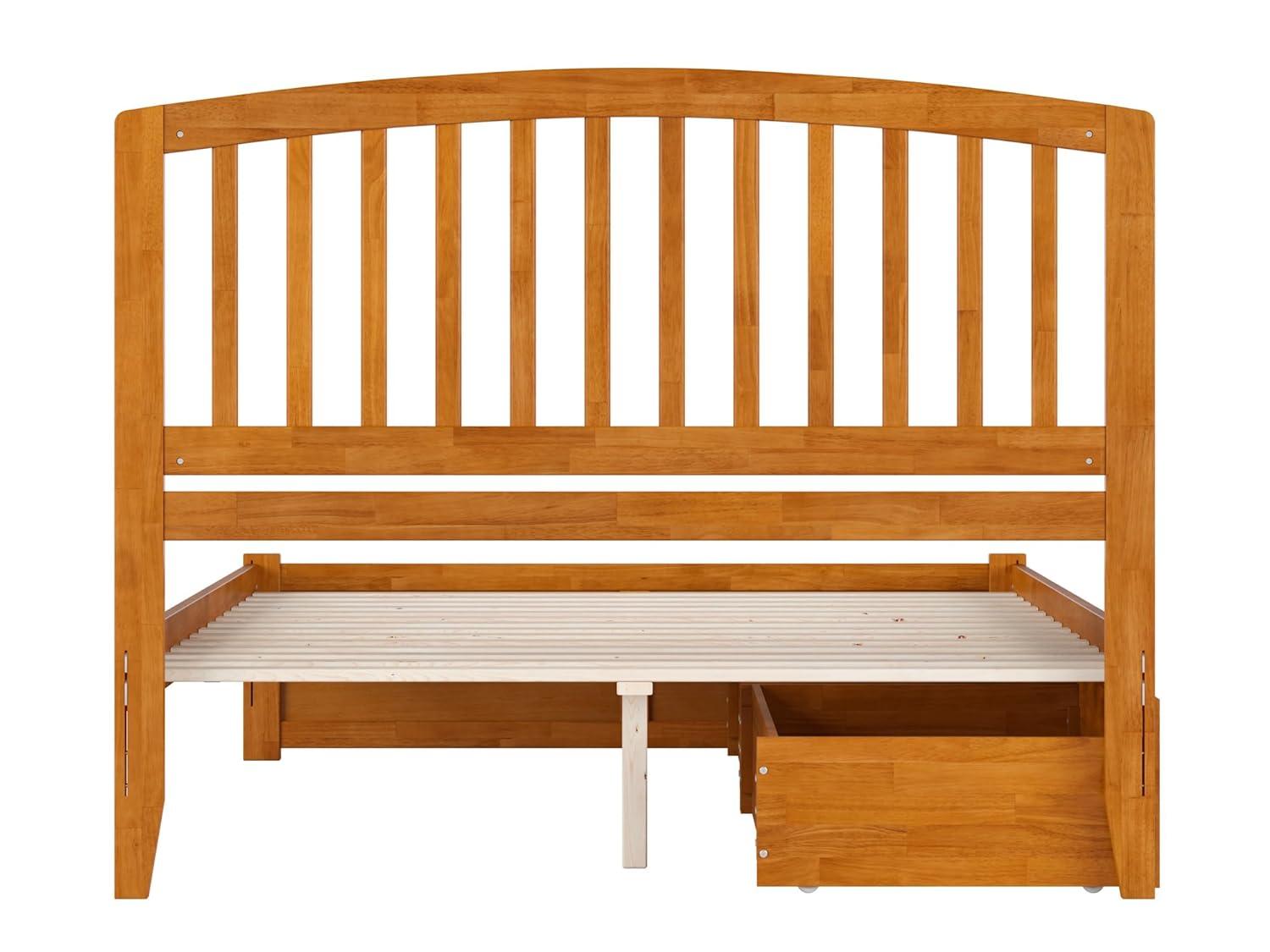 Solid Wood Platform Storage Bed