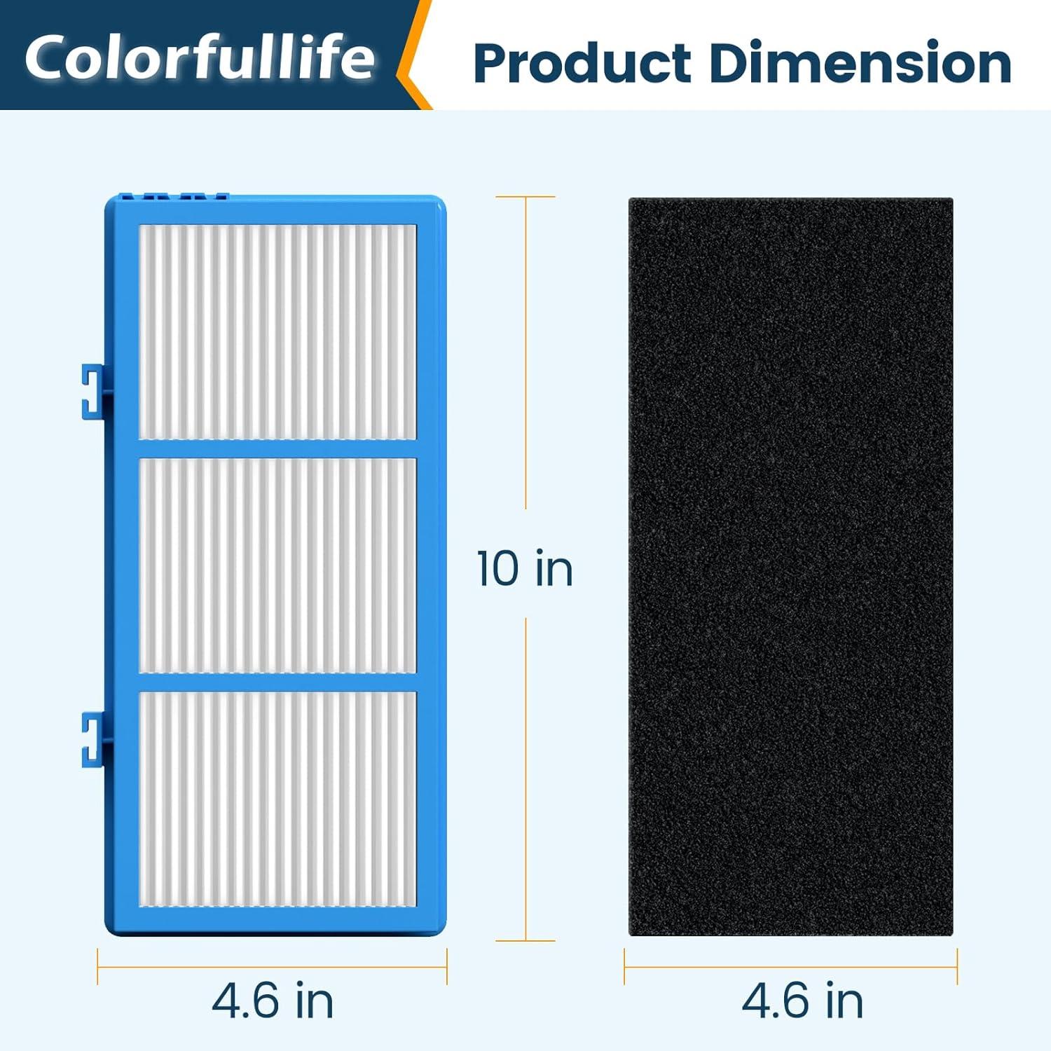 Blue and Black HEPA Air Purifier Replacement Filters Set