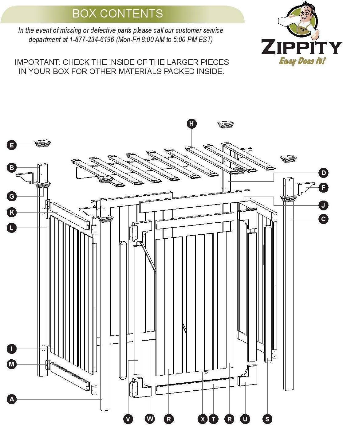 7.395 ft. x 3 ft. Vinyl Hampton Premium Outdoor Shower Enclosure Kit-(Unassembled 3-Box Unit)