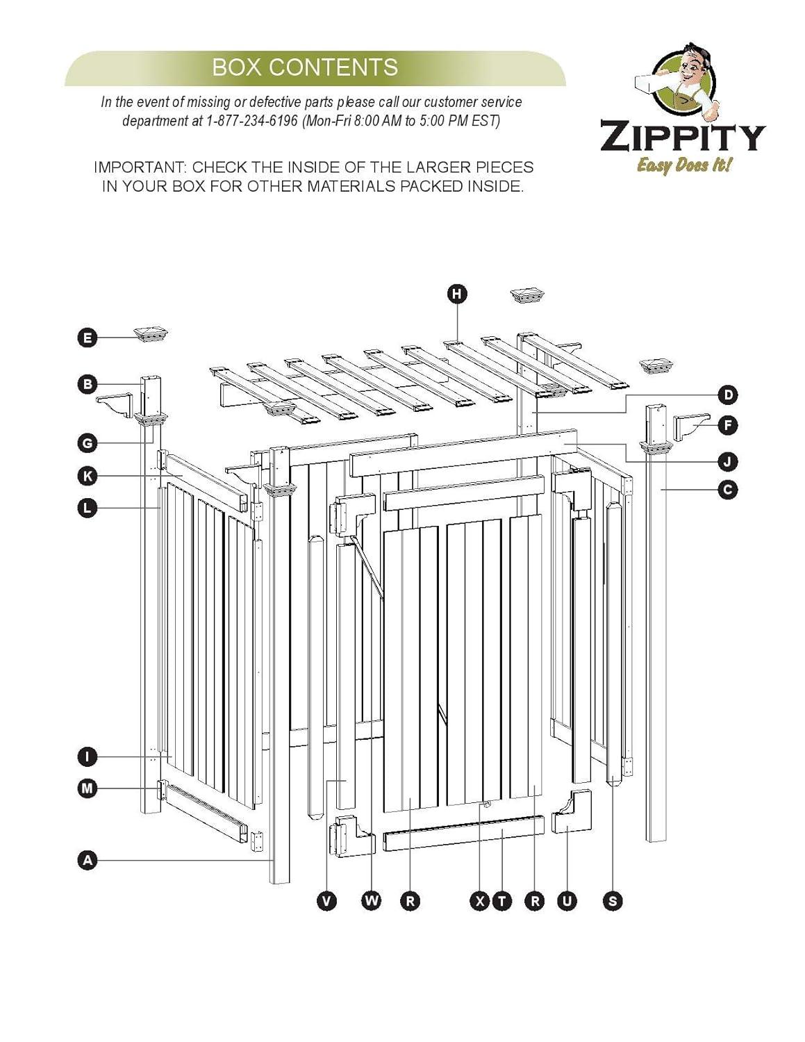 7.395 ft. x 3 ft. Vinyl Hampton Premium Outdoor Shower Enclosure Kit-(Unassembled 3-Box Unit)