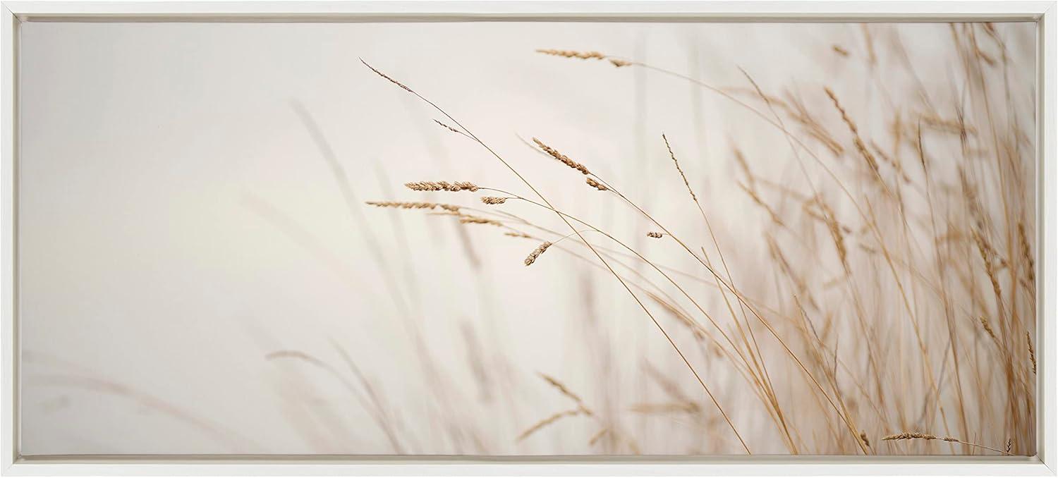 18" x 40" Sylvie Marsh Grass No 1 Framed Canvas by Crystal Lynn Collins - Kate & Laurel All Things Decor: Wall Art Decor