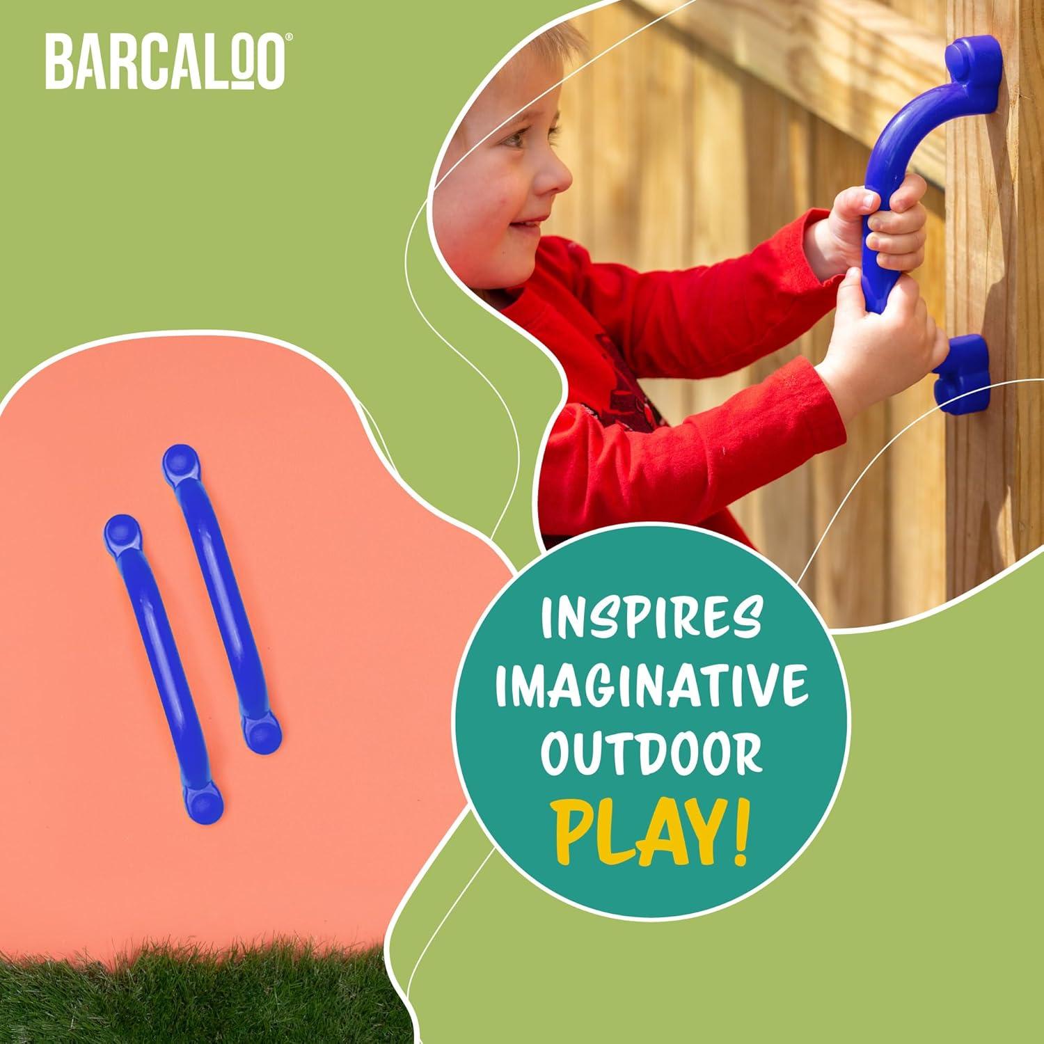 Barcaloo Playground Safety Handles Blue Grab Handle Bars for Jungle Gym