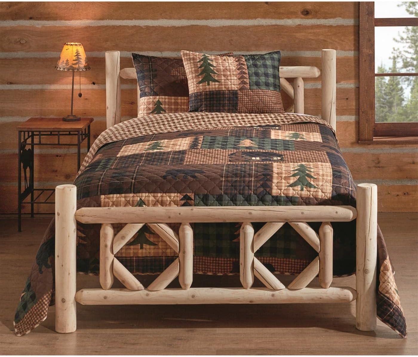 CASTLECREEK Diamond North American Cedar Log Bed, King