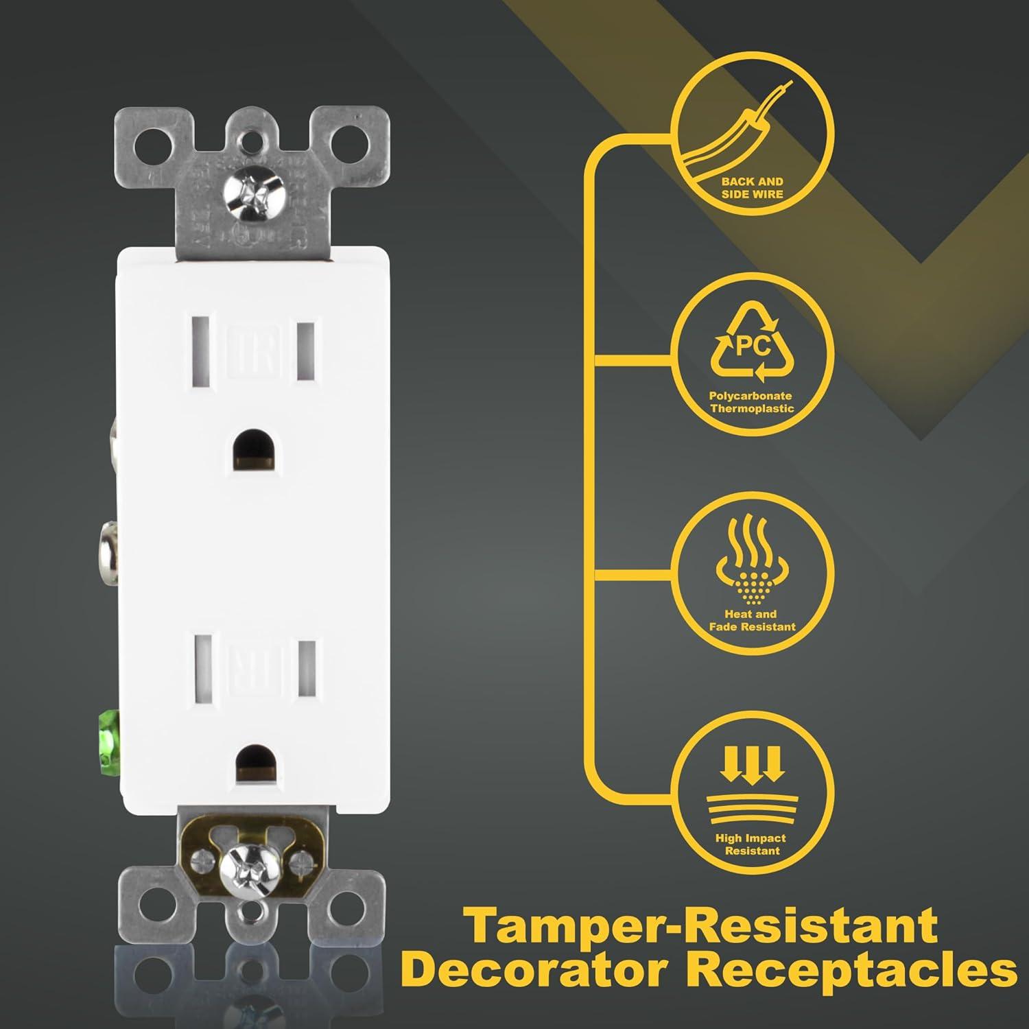 15 Tamper Resistant Decorator Outlet