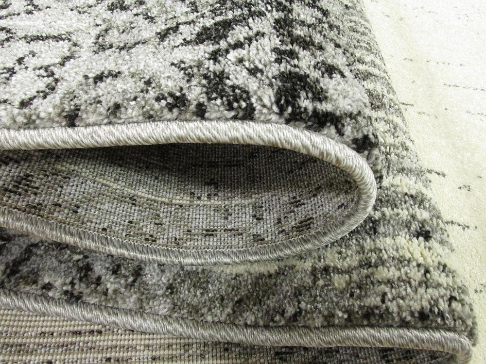 Unique Loom Del Mar Collection Area Rug - Jennifer (5' 1" x 8' Rectangle Gray/Black)