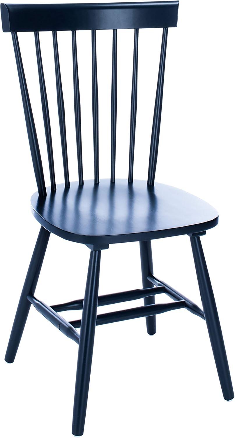 SAFAVIEH Parker Solid 17 in. H Spindle Dining Chair, Navy, Set of 2