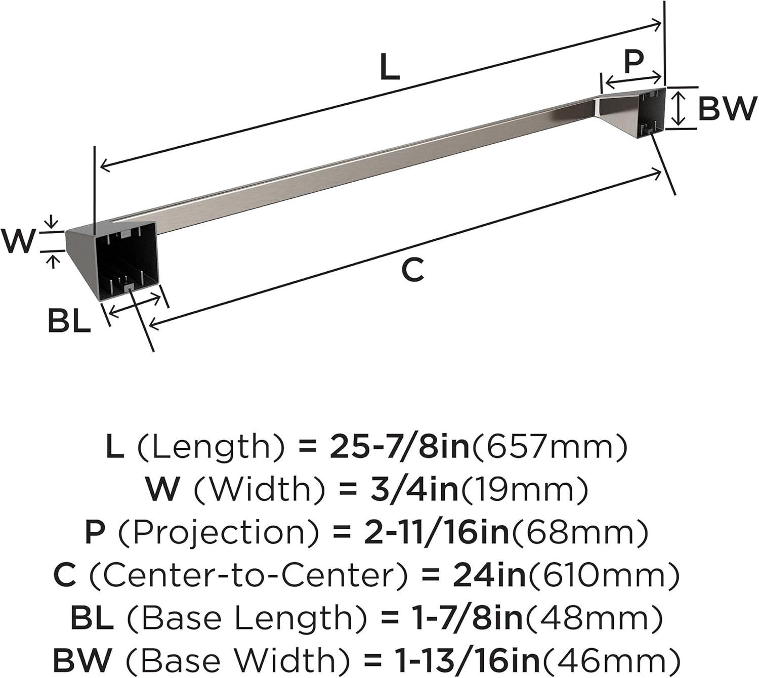 Amerock Blackrock Brushed Nickel 24 inch (610mm) Towel Bar