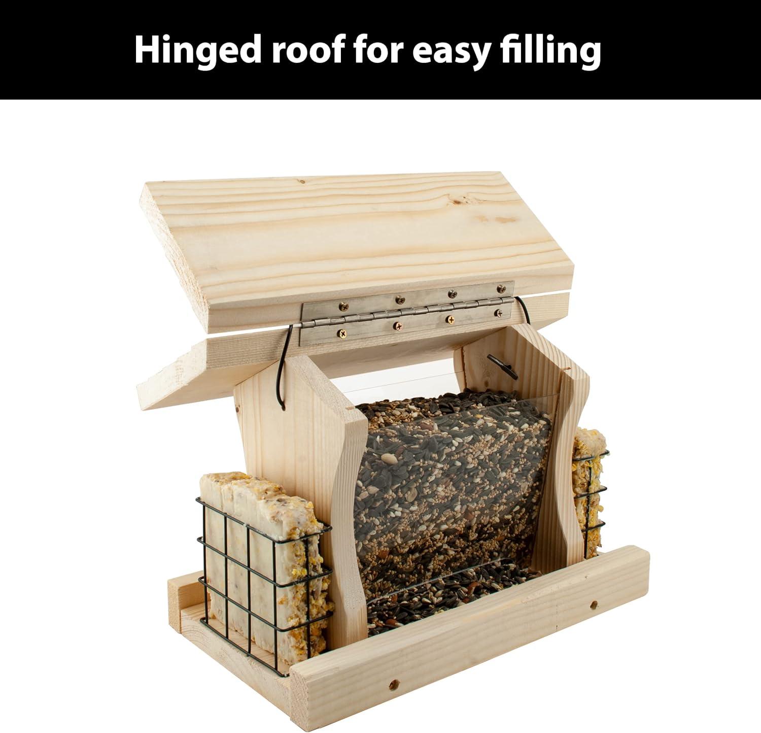 Woodlink Wood Hanging Hopper Bird Feeder