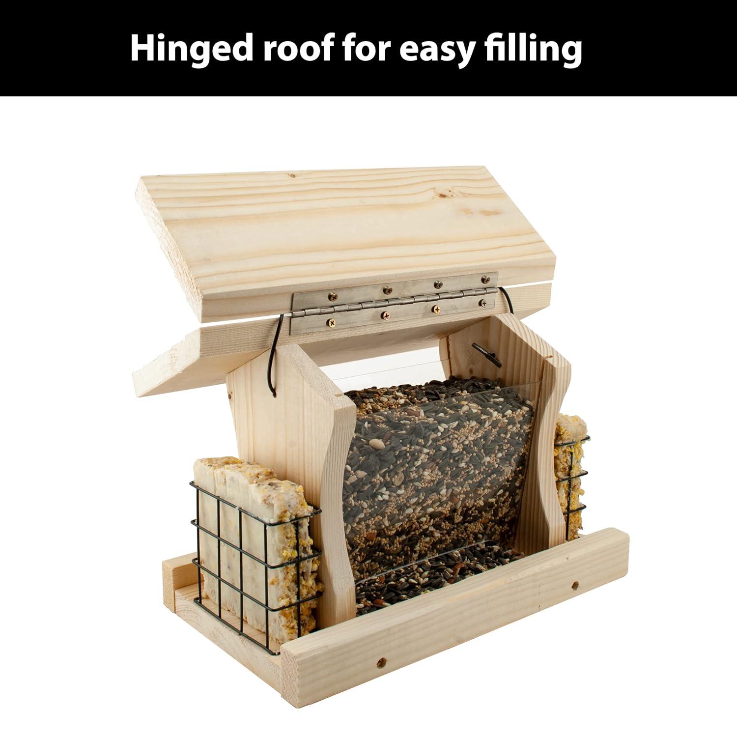 Woodlink Wood Hanging Hopper Bird Feeder
