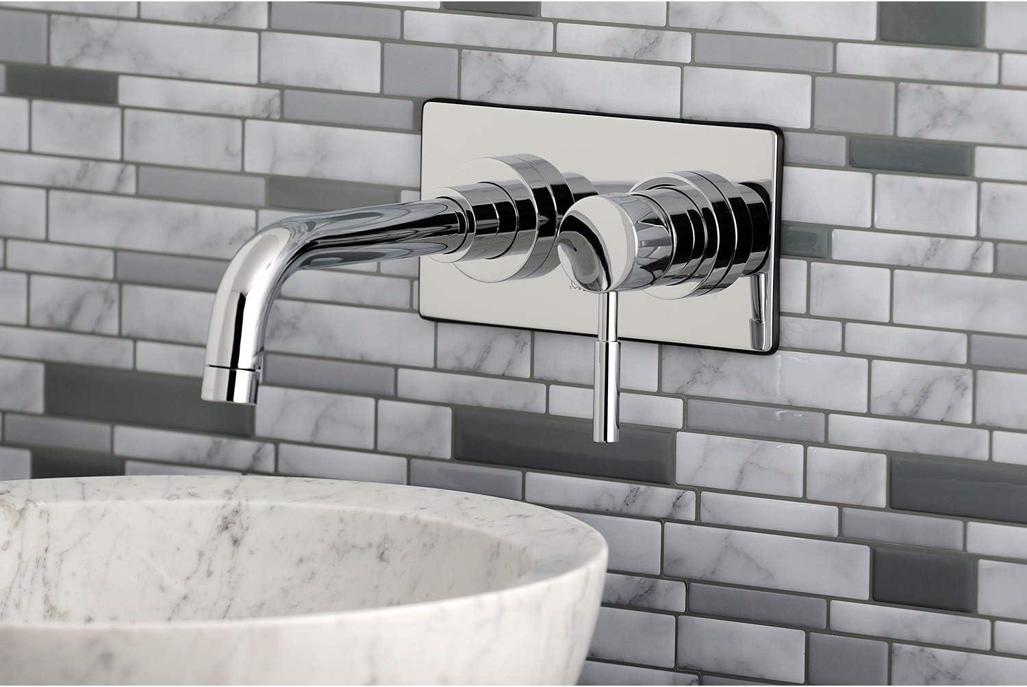 Concord Sleek Polished Chrome Single-Handle Wall Mount Bathroom Faucet