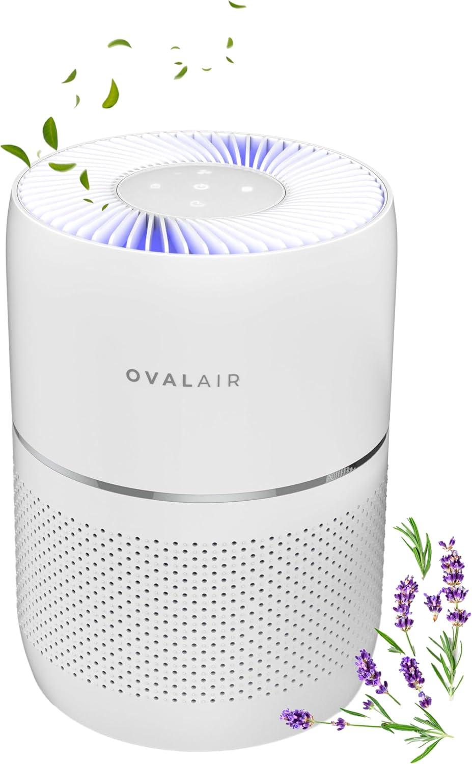 OVAL AIR 3-Stage H13 Smart True HEPA Desk Air Purifier