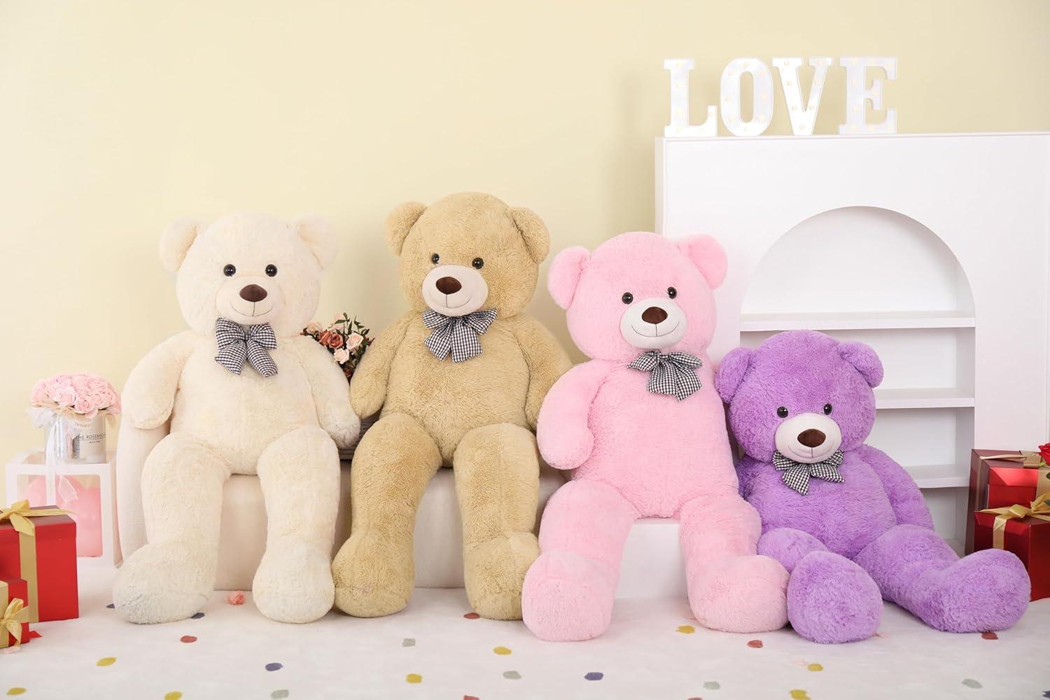 MorisMos Giant Teddy Bear 4ft Stuffed Animal Soft Big Bear Plush Toy